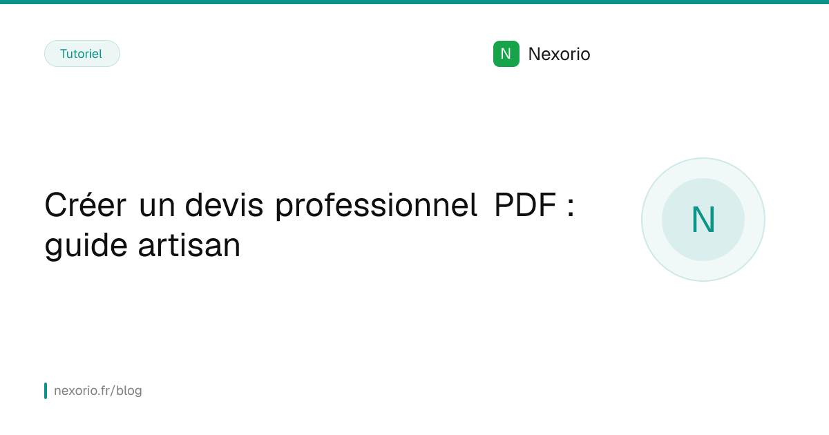 Illustration : Créer un devis professionnel PDF : guide artisan