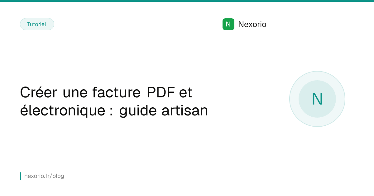 Illustration : Créer une facture PDF et électronique : guide artisan